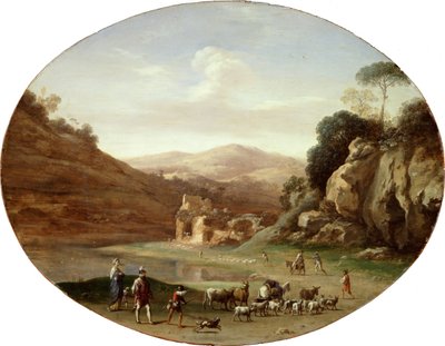 Valley with Ruins and Figures by Cornelis van Poelenburch